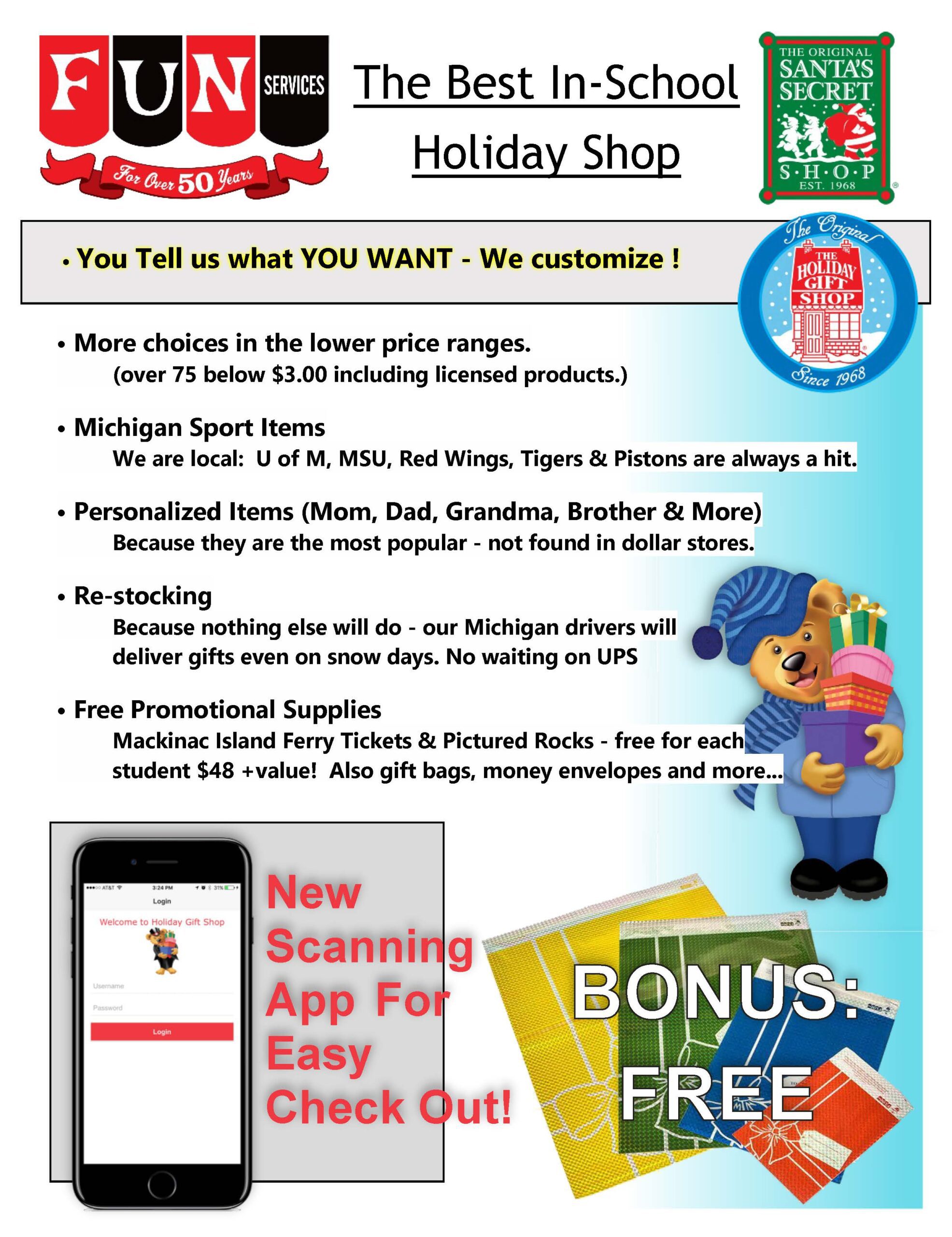 Michigan Owned and Operated Dare to compare the best in school holiday gift shop free gift bags scanning app free ferry tickets